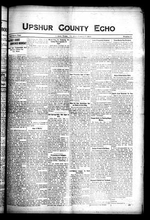 Primary view of object titled 'Upshur County Echo (Gilmer, Tex.), Vol. 18, No. 9, Ed. 1 Thursday, January 7, 1915'.