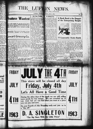 Primary view of object titled 'The Lufkin News. (Lufkin, Tex.), Vol. 6, No. 57, Ed. 1 Tuesday, July 1, 1913'.