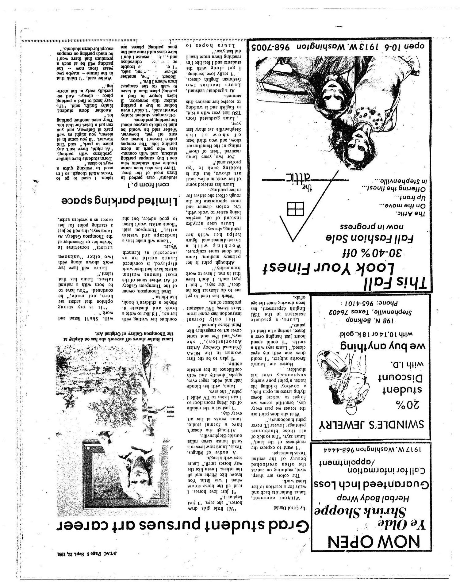 The J-TAC (Stephenville, Tex.), Ed. 1 Tuesday, September 22, 1981
                                                
                                                    [Sequence #]: 5 of 8
                                                
