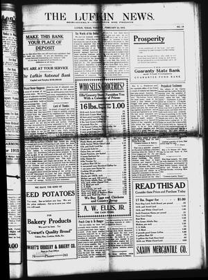 The Lufkin News. (Lufkin, Tex.), Vol. 8, No. 19, Ed. 1 Tuesday, February 23, 1915