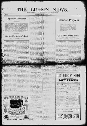 Primary view of object titled 'The Lufkin News. (Lufkin, Tex.), Vol. 8, No. 74, Ed. 1 Friday, September 3, 1915'.