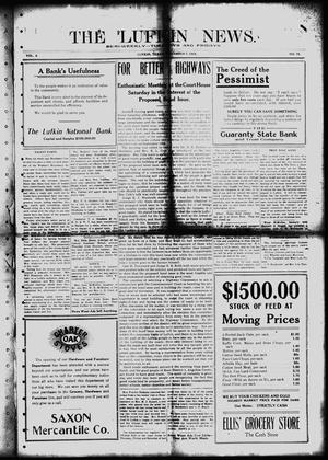Primary view of object titled 'The Lufkin News. (Lufkin, Tex.), Vol. 8, No. 75, Ed. 1 Tuesday, September 7, 1915'.