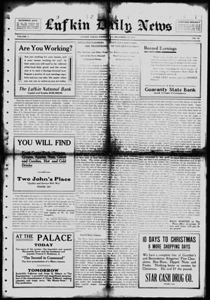 Primary view of object titled 'Lufkin Daily News (Lufkin, Tex.), Vol. 1, No. 38, Ed. 1 Wednesday, December 15, 1915'.