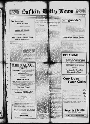 Lufkin Daily News (Lufkin, Tex.), Vol. 1, No. 91, Ed. 1 Wednesday, February 16, 1916