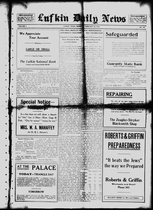 Lufkin Daily News (Lufkin, Tex.), Vol. 1, No. 101, Ed. 1 Monday, February 28, 1916
