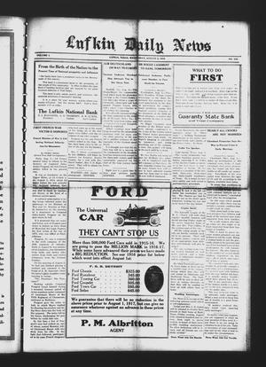 Lufkin Daily News (Lufkin, Tex.), Vol. 1, No. 235, Ed. 1 Wednesday, August 2, 1916