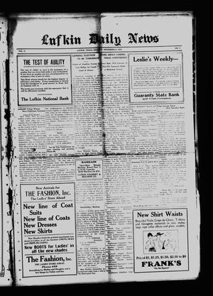 Lufkin Daily News (Lufkin, Tex.), Vol. 2, No. 5, Ed. 1 Monday, November 6, 1916