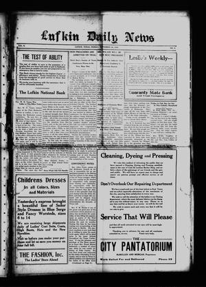 Primary view of object titled 'Lufkin Daily News (Lufkin, Tex.), Vol. 2, No. 9, Ed. 1 Friday, November 10, 1916'.