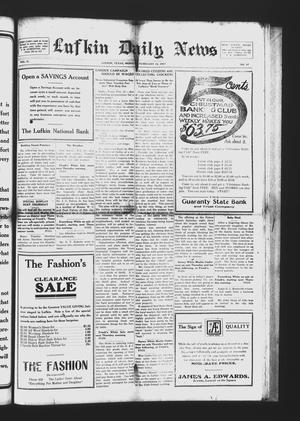 Primary view of object titled 'Lufkin Daily News (Lufkin, Tex.), Vol. 2, No. 87, Ed. 1 Monday, February 12, 1917'.