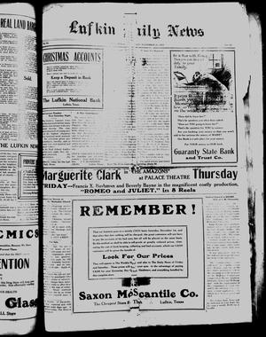 Lufkin Daily News (Lufkin, Tex.), Vol. 3, No. 24, Ed. 1 Wednesday, November 28, 1917