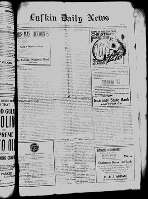 Primary view of object titled 'Lufkin Daily News (Lufkin, Tex.), Vol. 3, No. 44, Ed. 1 Saturday, December 22, 1917'.