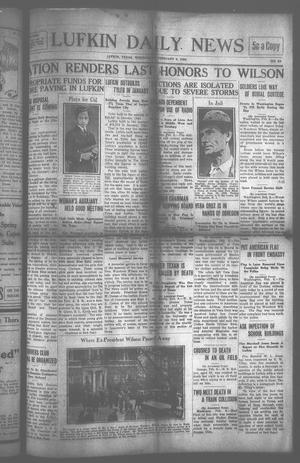 Primary view of object titled 'Lufkin Daily News (Lufkin, Tex.), Vol. [9], No. 82, Ed. 1 Wednesday, February 6, 1924'.