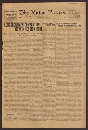 Primary view of object titled 'The Union Review (Galveston, Tex.), Vol. 1, No. 12, Ed. 1 Friday, July 18, 1919'.