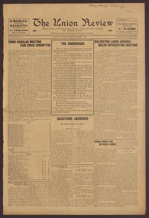 The Union Review (Galveston, Tex.), Vol. 1, No. 22, Ed. 1 Friday, September 12, 1919