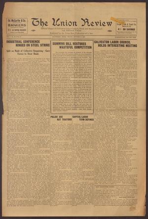 Primary view of object titled 'The Union Review (Galveston, Tex.), Vol. 1, No. 29, Ed. 1 Friday, October 31, 1919'.