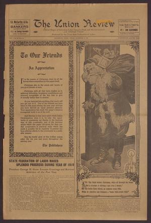 Primary view of object titled 'The Union Review (Galveston, Tex.), Vol. 1, No. 35, Ed. 1 Friday, December 19, 1919'.