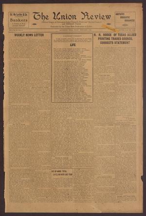 Primary view of object titled 'The Union Review (Galveston, Tex.), Vol. 2, No. 40, Ed. 1 Friday, February 4, 1921'.