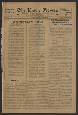 The Union Review (Galveston, Tex.), Vol. 3, No. 17, Ed. 1 Friday, September 2, 1921