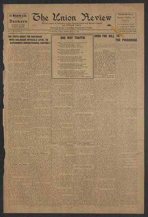 Primary view of object titled 'The Union Review (Galveston, Tex.), Vol. 3, No. 49, Ed. 1 Friday, April 21, 1922'.