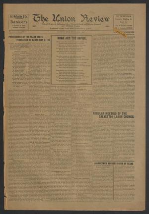 Primary view of object titled 'The Union Review (Galveston, Tex.), Vol. 5, No. 3, Ed. 1 Friday, June 1, 1923'.