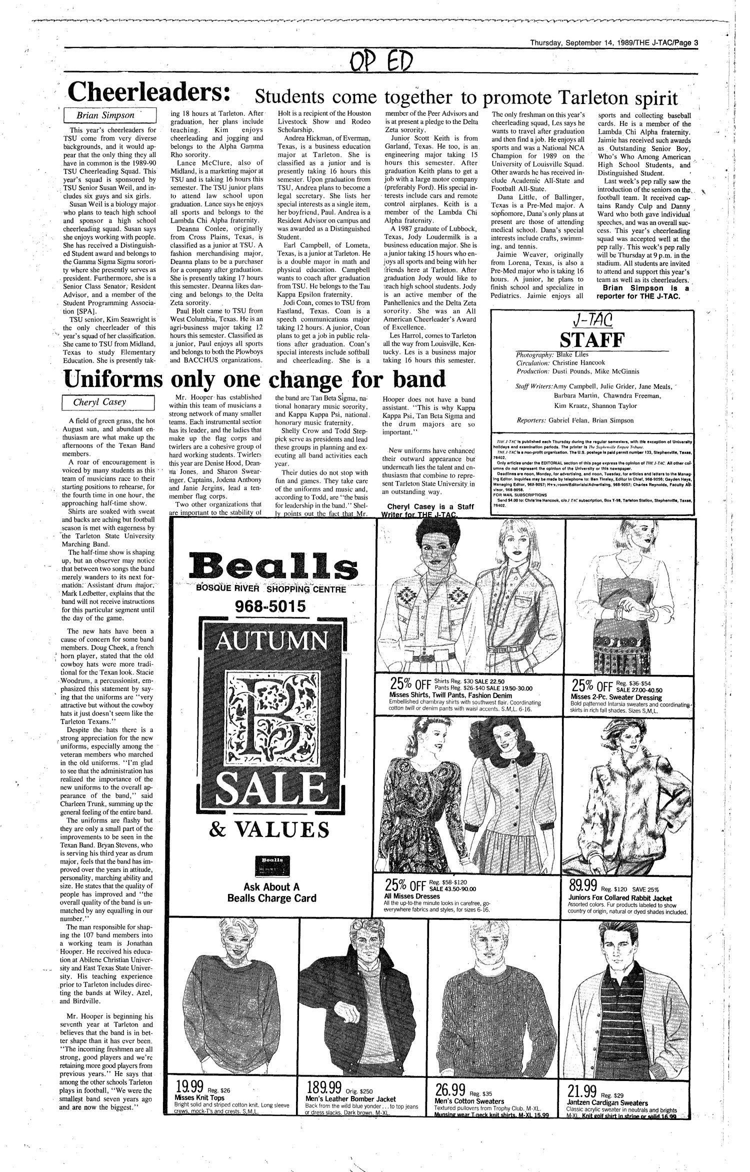 The J-TAC (Stephenville, Tex.), Ed. 1 Thursday, September 14, 1989
                                                
                                                    [Sequence #]: 3 of 8
                                                