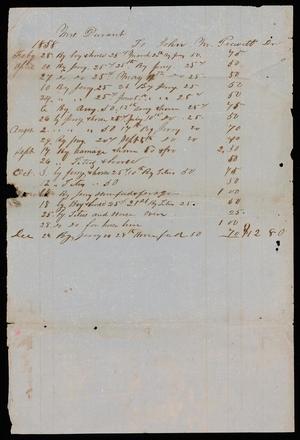 Primary view of object titled '[Invoice for Mrs. Durant payments to John M. Prewitt] wrc15946-01'.
