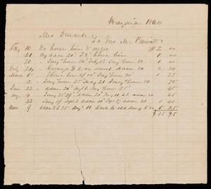 Primary view of object titled '[Invoice for Construction and Horse Items]'.