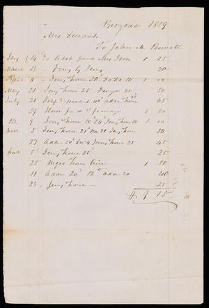 Primary view of object titled '[Invoice for horse related expenditures]'.