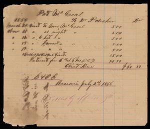Primary view of object titled '[Invoice for Dr. Patreher services]'.