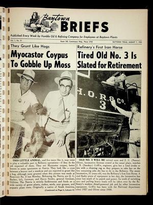 Primary view of object titled 'Baytown Briefs (Baytown, Tex.), Vol. 01, No. 31, Ed. 1 Friday, August 7, 1953'.