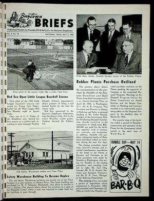 Primary view of object titled 'Baytown Briefs (Baytown, Tex.), Vol. 03, No. 18, Ed. 1 Friday, May 6, 1955'.