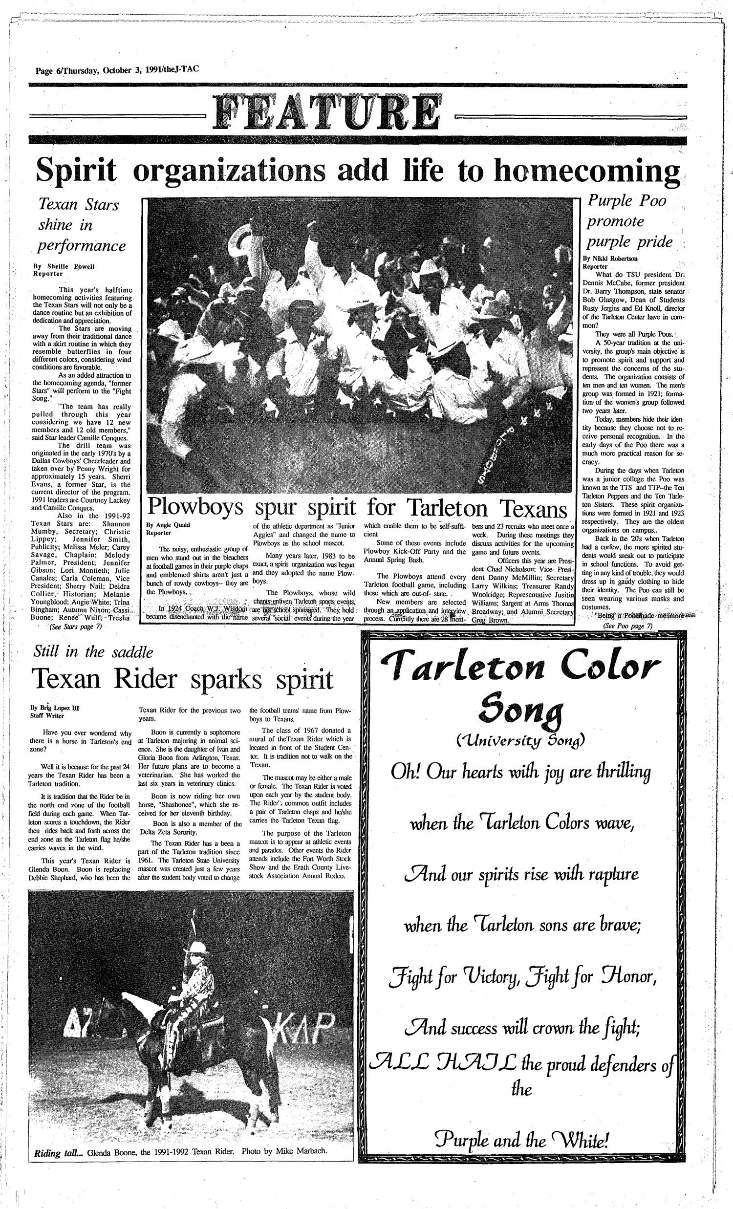 The J-TAC (Stephenville, Tex.), Ed. 1 Thursday, October 3, 1991
                                                
                                                    [Sequence #]: 6 of 10
                                                