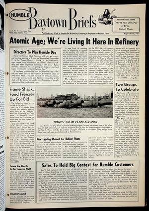 Baytown Briefs (Baytown, Tex.), Vol. 05, No. 36, Ed. 1 Friday, September 6, 1957