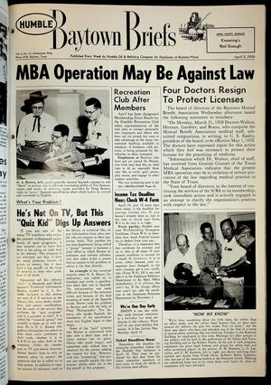 Baytown Briefs (Baytown, Tex.), Vol. 06, No. 14, Ed. 1 Thursday, April 3, 1958