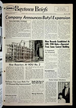 Baytown Briefs (Baytown, Tex.), Vol. 08, No. 21, Ed. 1 Friday, May 27, 1960