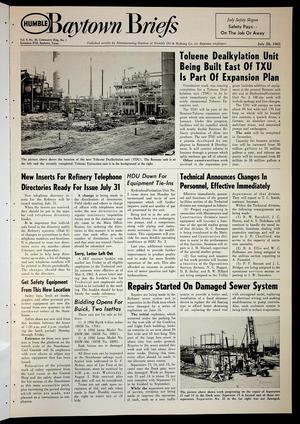 Primary view of object titled 'Baytown Briefs (Baytown, Tex.), Vol. 09, No. 30, Ed. 1 Friday, July 28, 1961'.