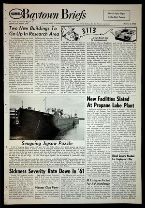 Baytown Briefs (Baytown, Tex.), Vol. 10, No. 09, Ed. 1 Friday, March 2, 1962