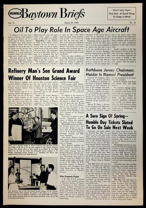 Baytown Briefs (Baytown, Tex.), Vol. 11, No. 12, Ed. 1 Friday, March 22, 1963