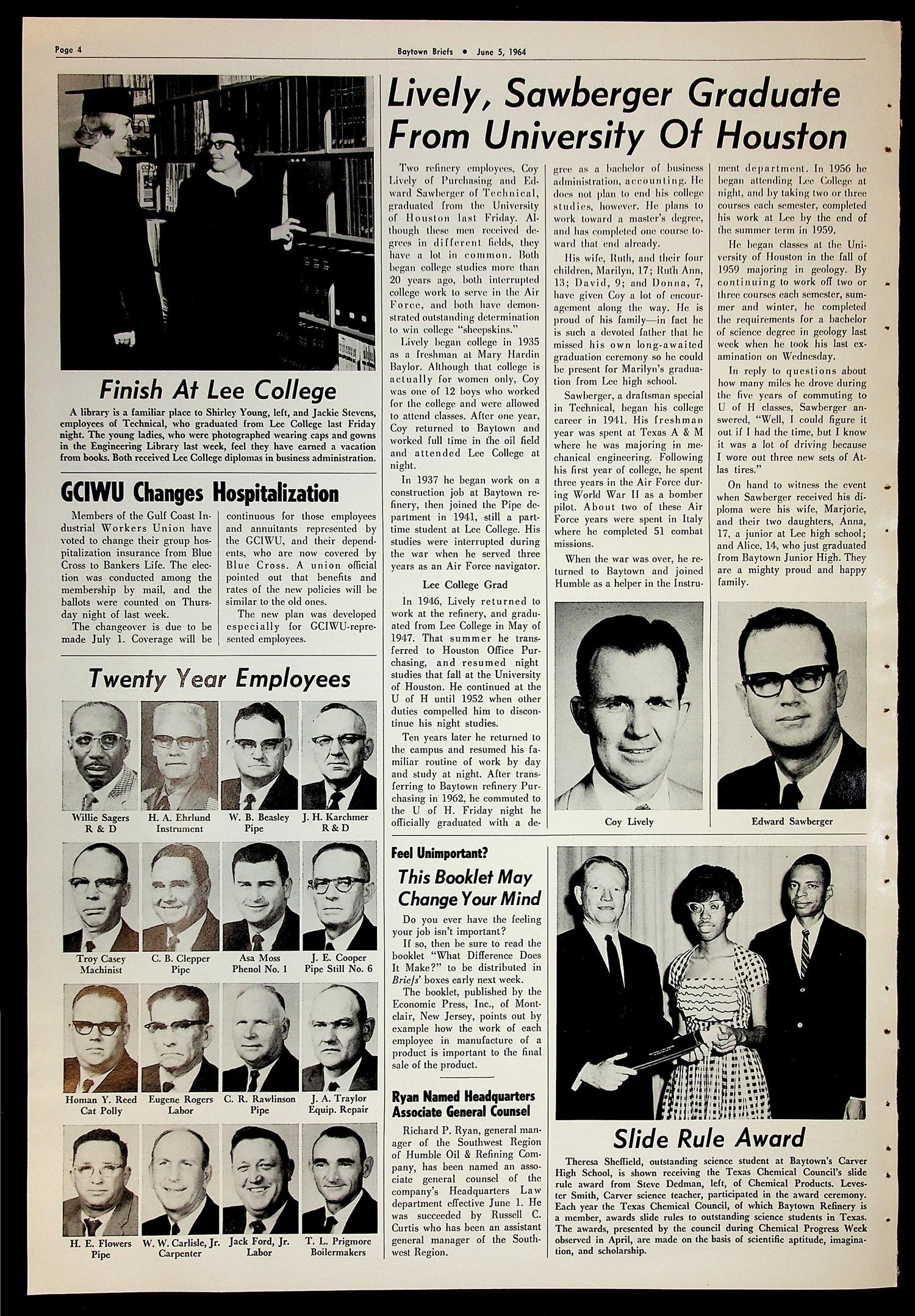 Baytown Briefs (Baytown, Tex.), Vol. 12, No. 23, Ed. 1 Friday, June 5, 1964
                                                
                                                    [Sequence #]: 4 of 4
                                                