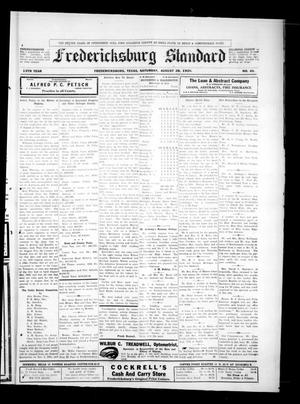 Primary view of object titled 'Fredericksburg Standard (Fredericksburg, Tex.), Vol. 13, No. 49, Ed. 1 Saturday, August 28, 1920'.