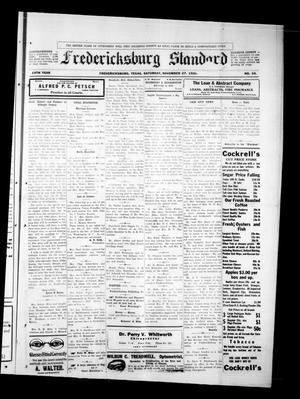 Fredericksburg Standard (Fredericksburg, Tex.), Vol. 14, No. 10, Ed. 1 Saturday, November 27, 1920