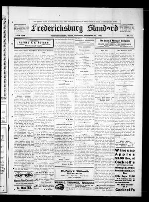 Primary view of object titled 'Fredericksburg Standard (Fredericksburg, Tex.), Vol. 14, No. 12, Ed. 1 Saturday, December 11, 1920'.