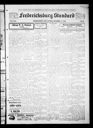 Primary view of object titled 'Fredericksburg Standard (Fredericksburg, Tex.), Vol. 14, No. 52, Ed. 1 Saturday, September 17, 1921'.