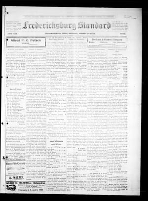 Primary view of object titled 'Fredericksburg Standard (Fredericksburg, Tex.), Vol. 15, No. 17, Ed. 1 Saturday, January 14, 1922'.