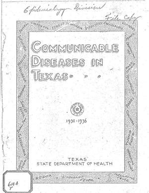 Communicable Diseases in Texas: 1935