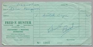 [Invoice for Scotch Tape, January 22, 1953]