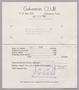 Text: [Invoice for Galveston Club, August 25, 1954]
