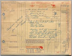 [Invoice for Car Maintenance, July 6, 1954]