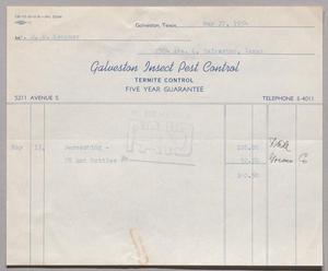 [Invoice for Roaches Control and Ant Control Bottles, May 27, 1954]
