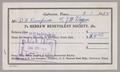 Text: [Invoice for Annual Dues: Hebrew Benevolent Society, February 1954]